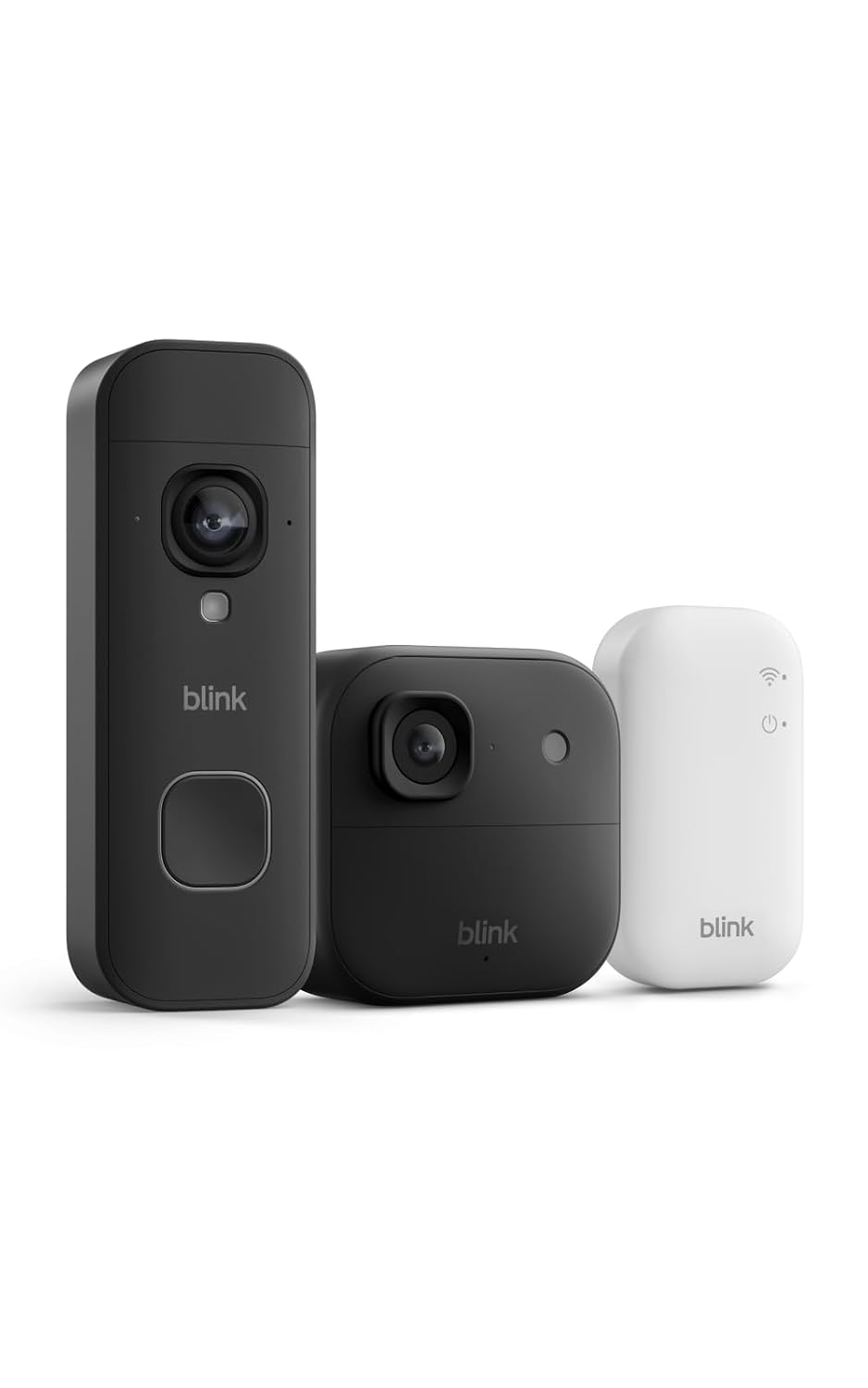 Blink Battery Doorbell 2K+ (newest model) and Outdoor 2K+ (newest model) — Wireless smart security, 2K video, enhanced audio. Sync Module Core included - 1 Camera + Battery Doorbell 2K+ (Black)