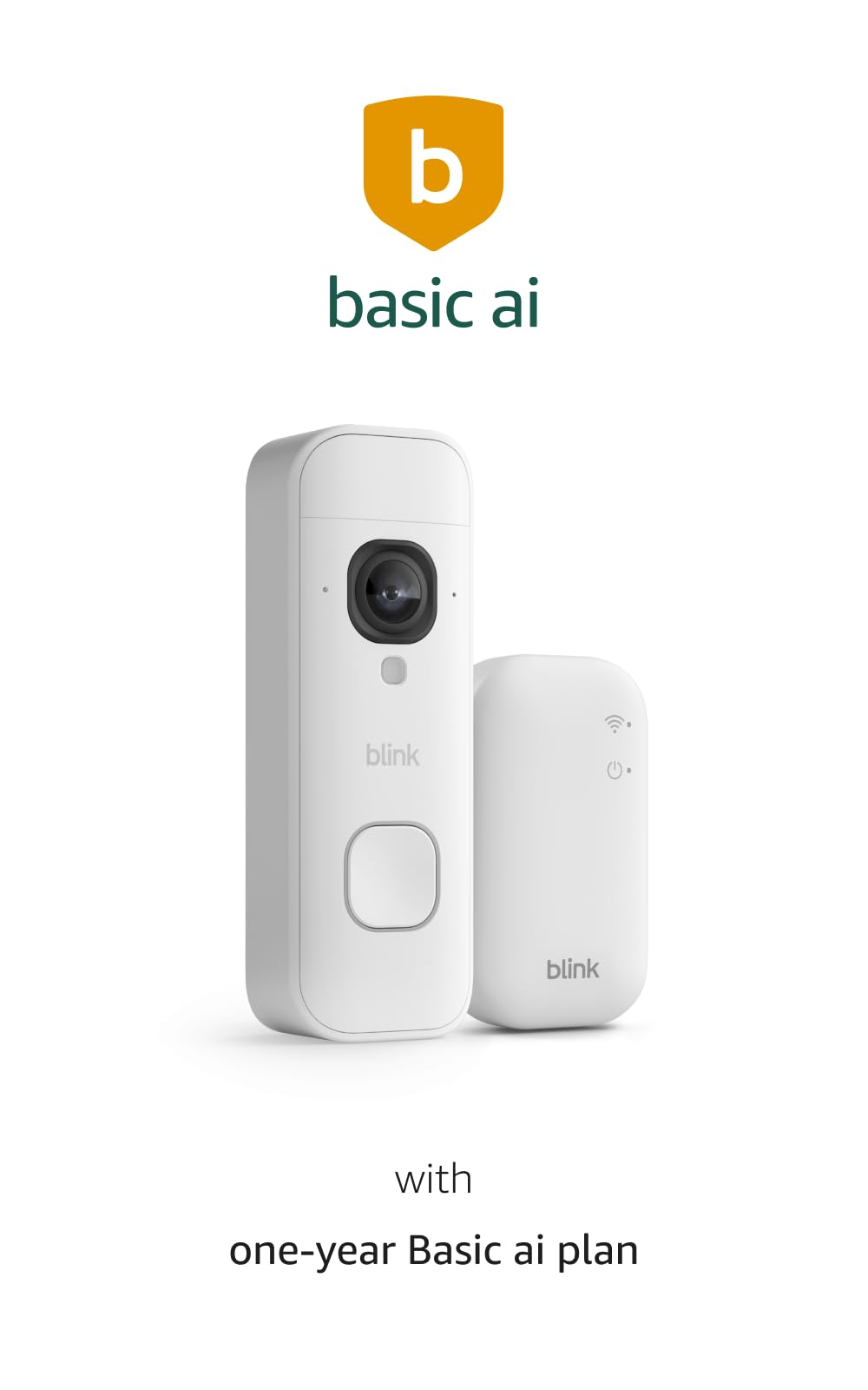 Blink Battery Doorbell 2K+ (newest model) — Wireless video doorbell, 2K resolution, enhanced audio. Required Sync Module not included – Add-On (White)