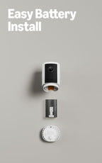 Ring Outdoor Cam 2K (newest model), Battery, Home or business security, Wide-Angle Retinal 2K Video, 6x Enhanced Zoom, Night Vision, White