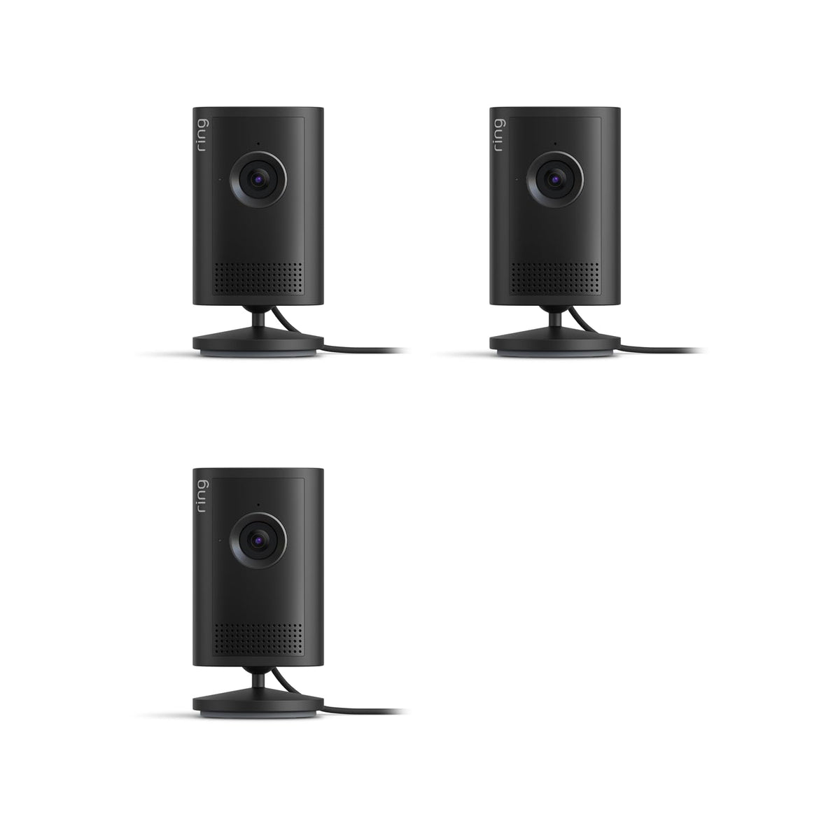 Ring Indoor Cam Plus (newest model), Home or business security, Retinal 2K for crisp, true-to-life video quality, 4x Enhanced Zoom, Low-Light Sight, 4-pack, White