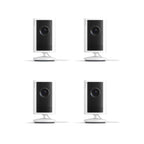 Ring Indoor Cam Plus (newest model), Home or business security, Retinal 2K for crisp, true-to-life video quality, 4x Enhanced Zoom, Low-Light Sight, 4-pack, White