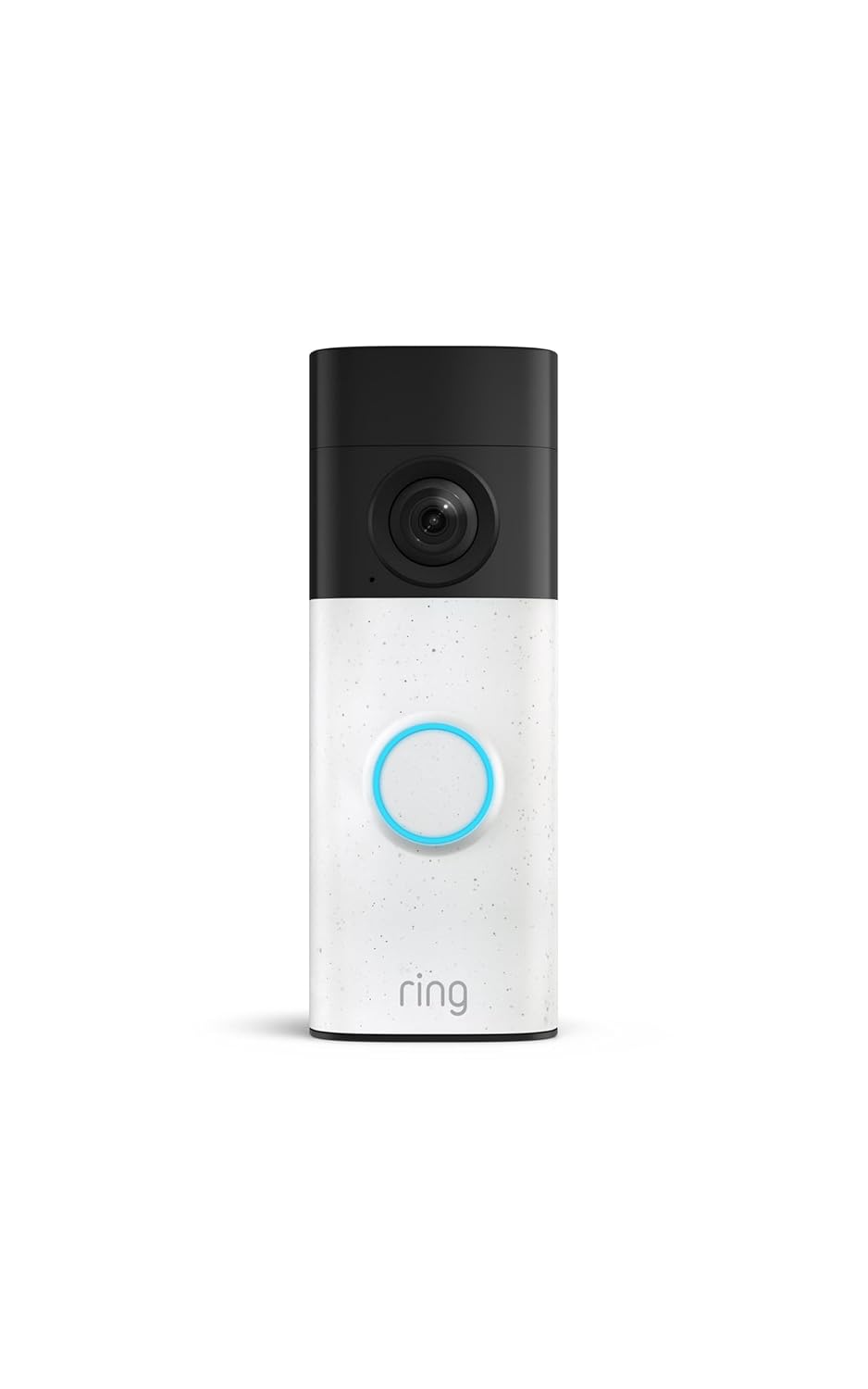 Ring Battery Doorbell 2K (newest model), Retinal 2K with wide-angle video, up to 6x Enhanced Zoom, Two-Way Talk, and Built-In Battery, Speckled White