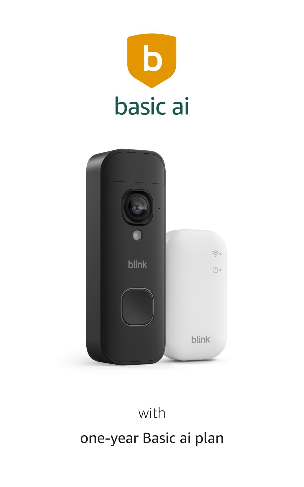 Blink Battery Doorbell 2K+ (newest model) — Wireless video doorbell, 2K resolution, enhanced audio. Required Sync Module not included – Add-On (White)