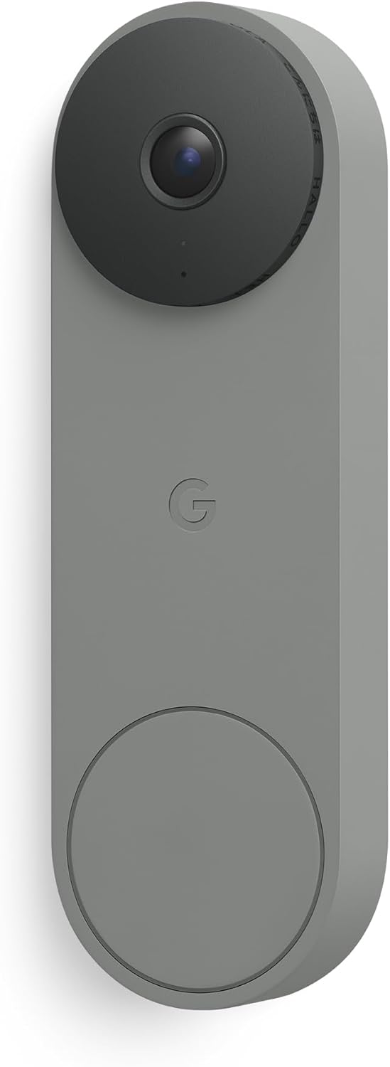 Google Nest Doorbell (Wired, 3rd Gen) - 2K Video, Live View - 2025 - Hazel