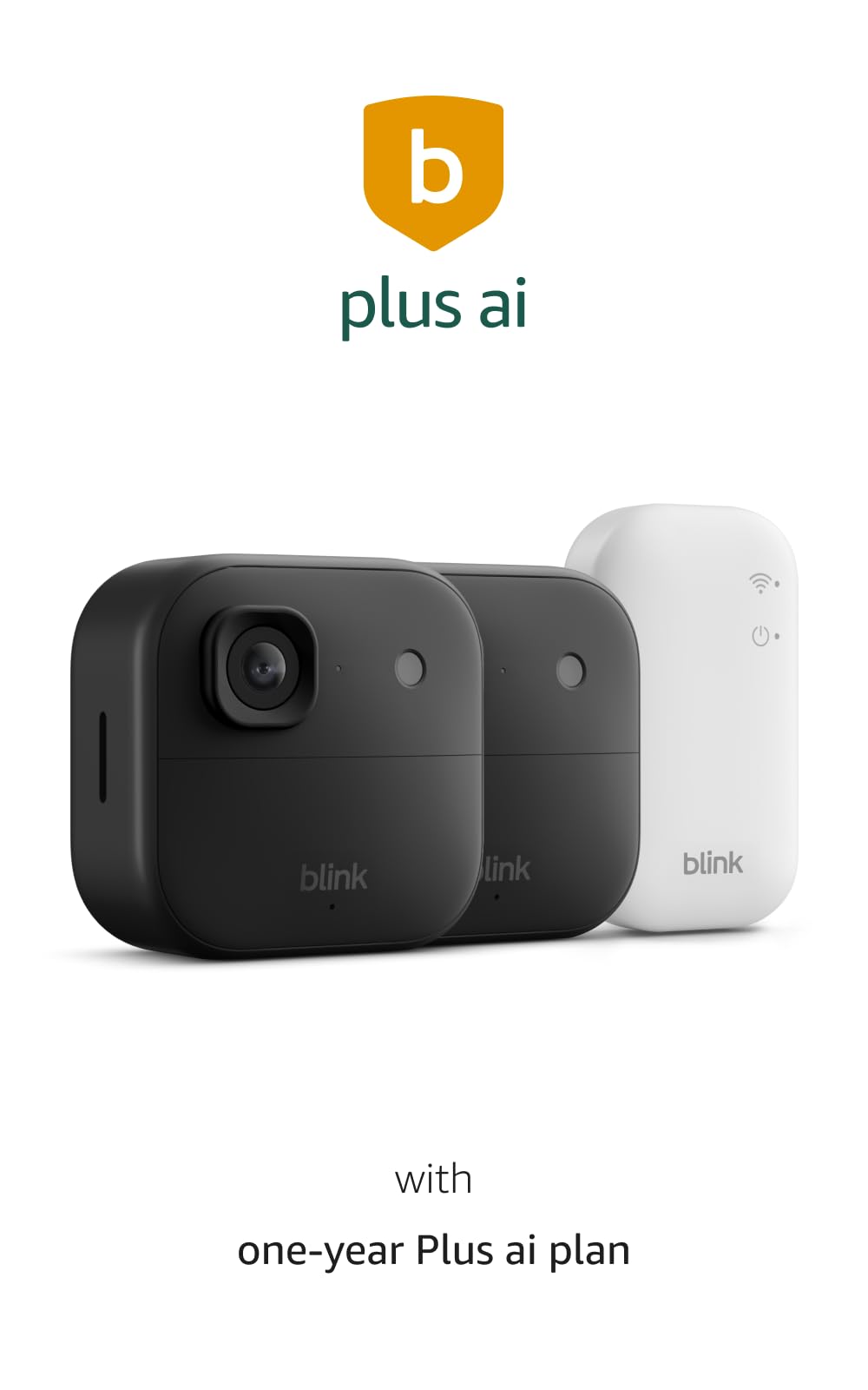 Blink Outdoor 2K+ (newest model) — Wireless smart security camera, 2K video resolution, enhanced audio, two-year battery. Required Sync Module not included — Add-On (Black)