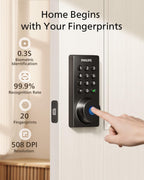 Philips Wi-Fi Smart Deadbolt Lock, Keyless Entry Door Locks for Front Door
