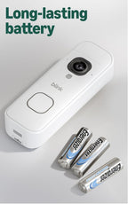 Blink Battery Doorbell 2K+ (newest model) — Wireless video doorbell, 2K resolution, enhanced audio. Required Sync Module not included – Add-On (White)