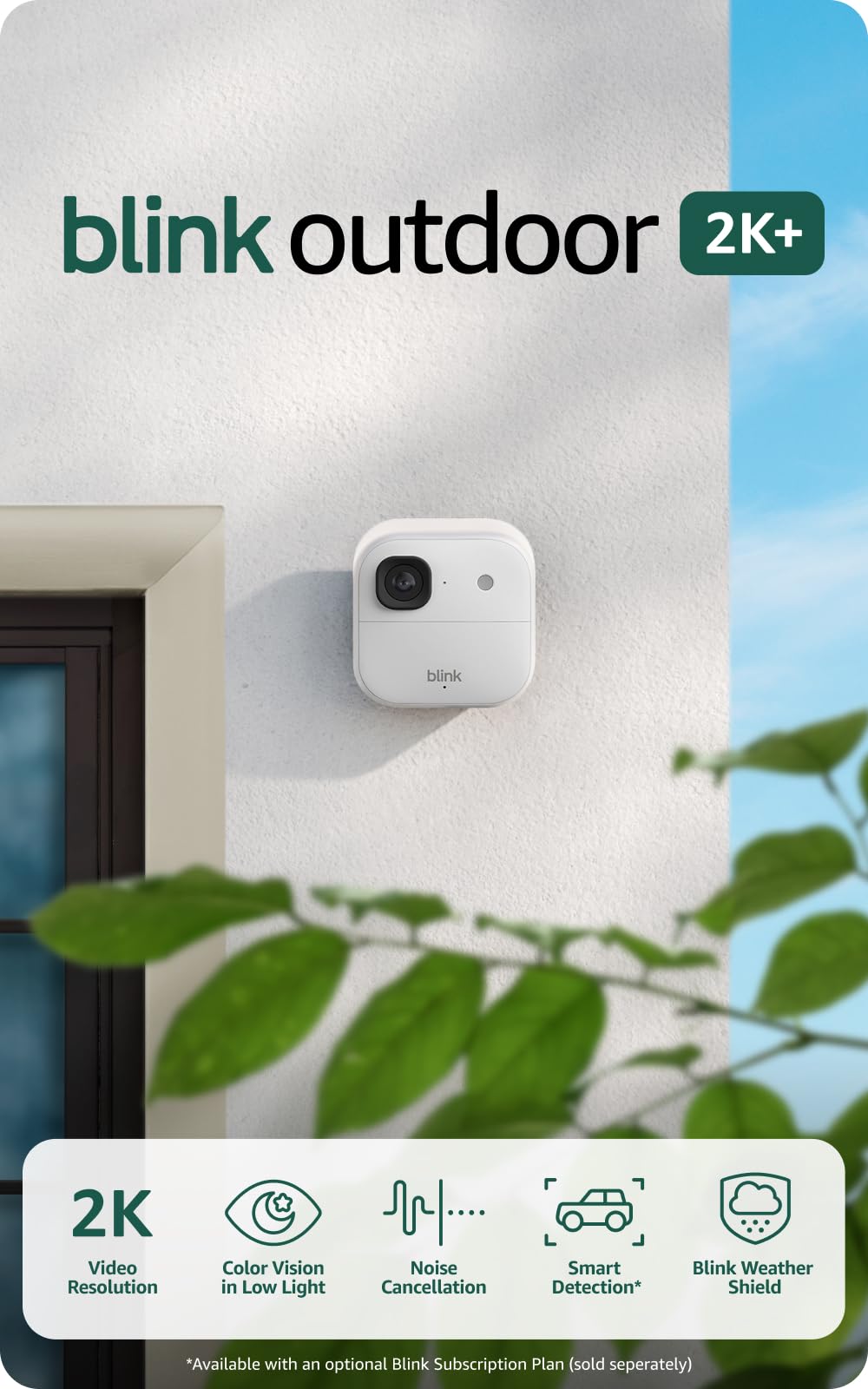 Blink Battery Doorbell 2K+ (newest model) and Outdoor 2K+ (newest model) — Wireless smart security, 2K video, enhanced audio. Sync Module Core included - 1 Camera + Battery Doorbell 2K+ (Black)