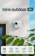 Blink Outdoor 2K+ (newest model) — Wireless smart security camera, 2K video resolution, enhanced audio, two-year battery. Required Sync Module not included — Add-On (Black)