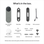 Google Nest Doorbell (Wired, 3rd Gen) - 2K Video, Live View - 2025 - Hazel