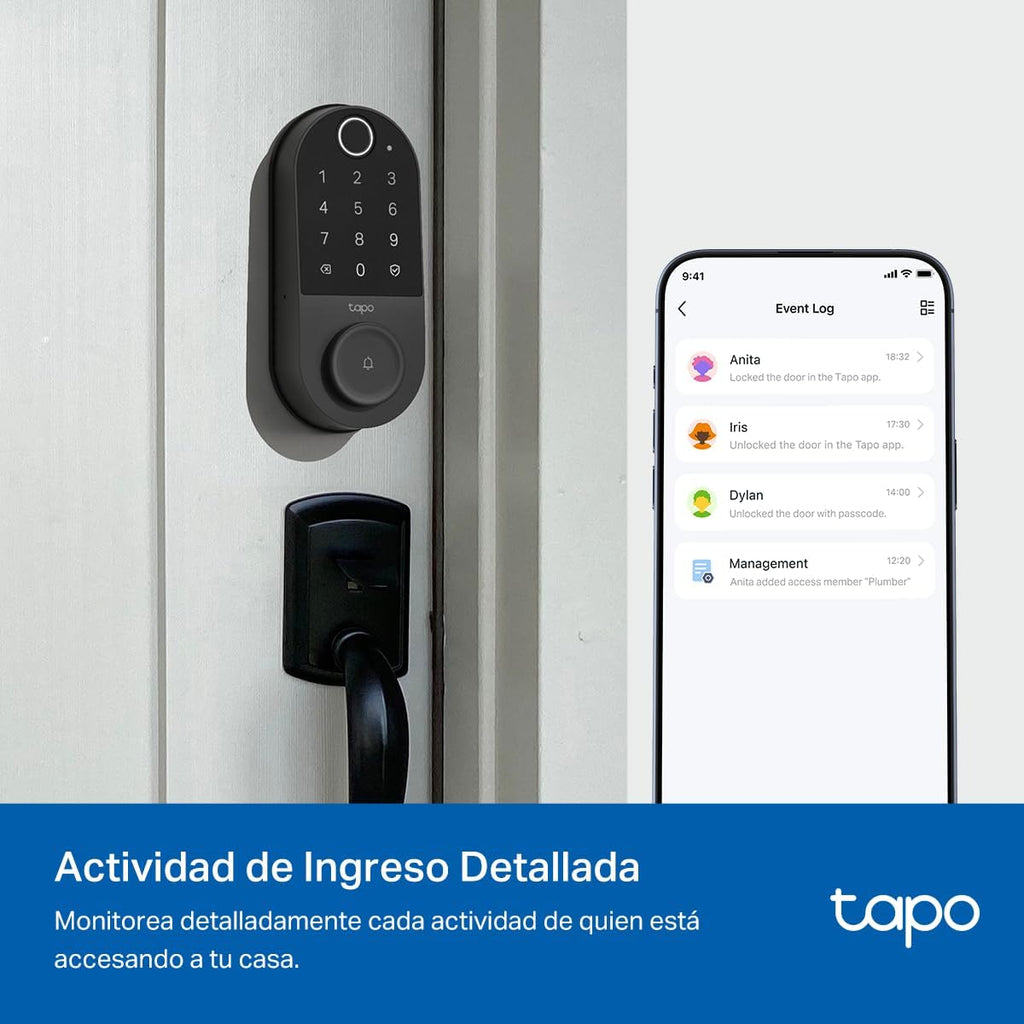 Tapo Smart Wi-Fi Door Lock, Deadbolt, Fingerprint Recognition, DL110