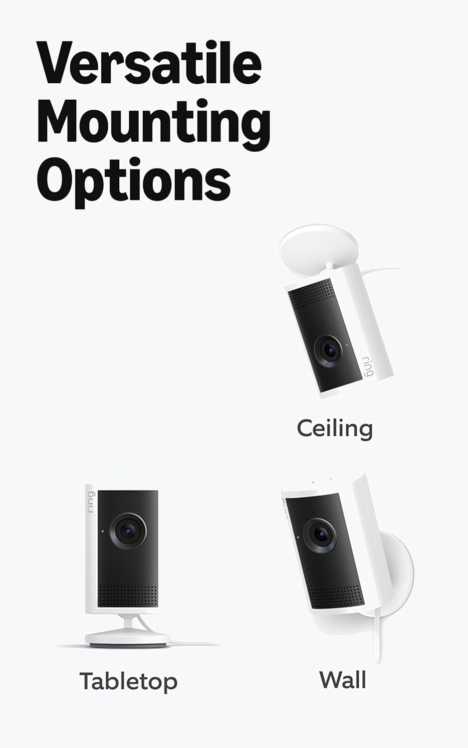 Ring Indoor Cam Plus (newest model), Home or business security, Retinal 2K for crisp, true-to-life video quality, 4x Enhanced Zoom, Low-Light Sight, 4-pack, White