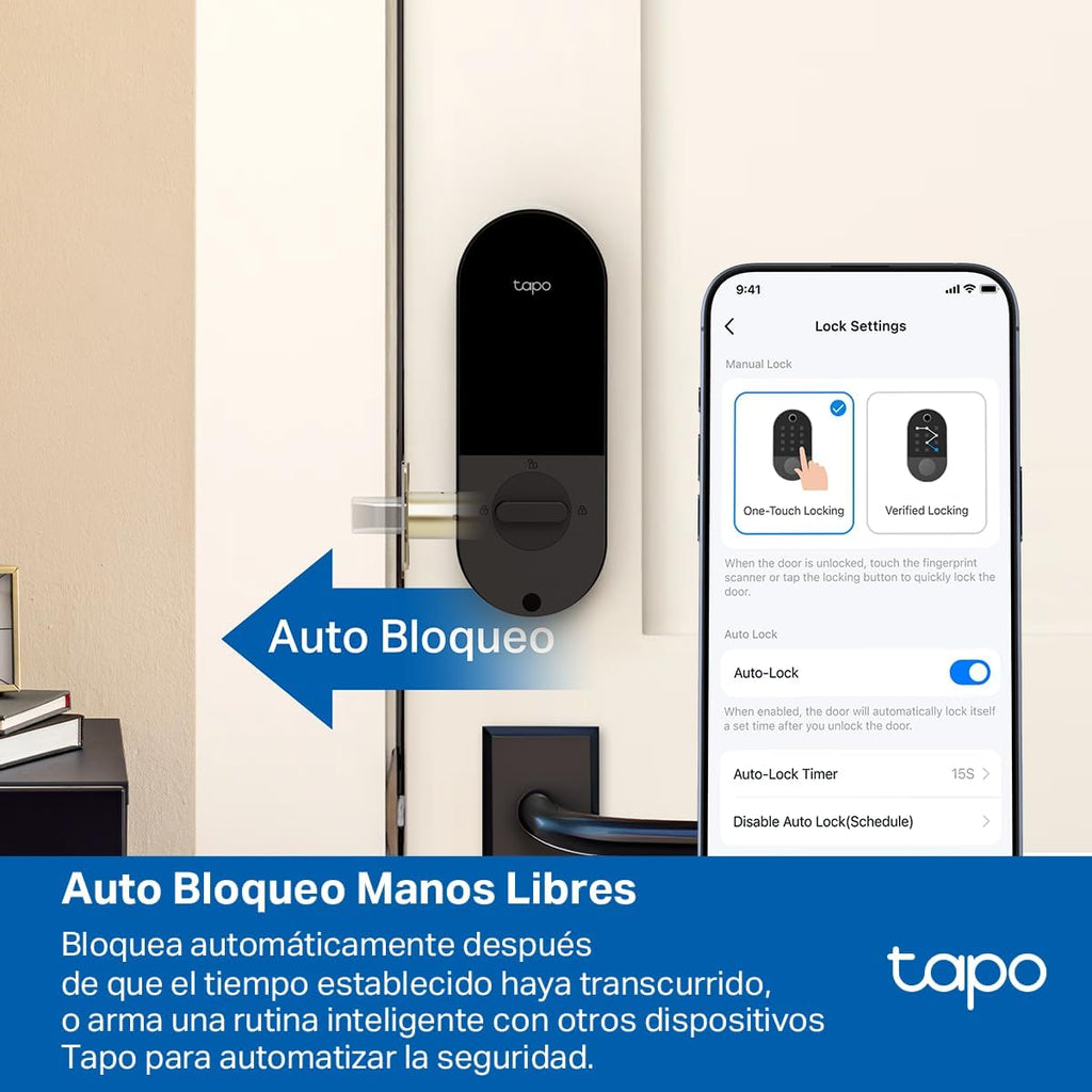 Tapo Smart Wi-Fi Door Lock, Deadbolt, Fingerprint Recognition, DL110