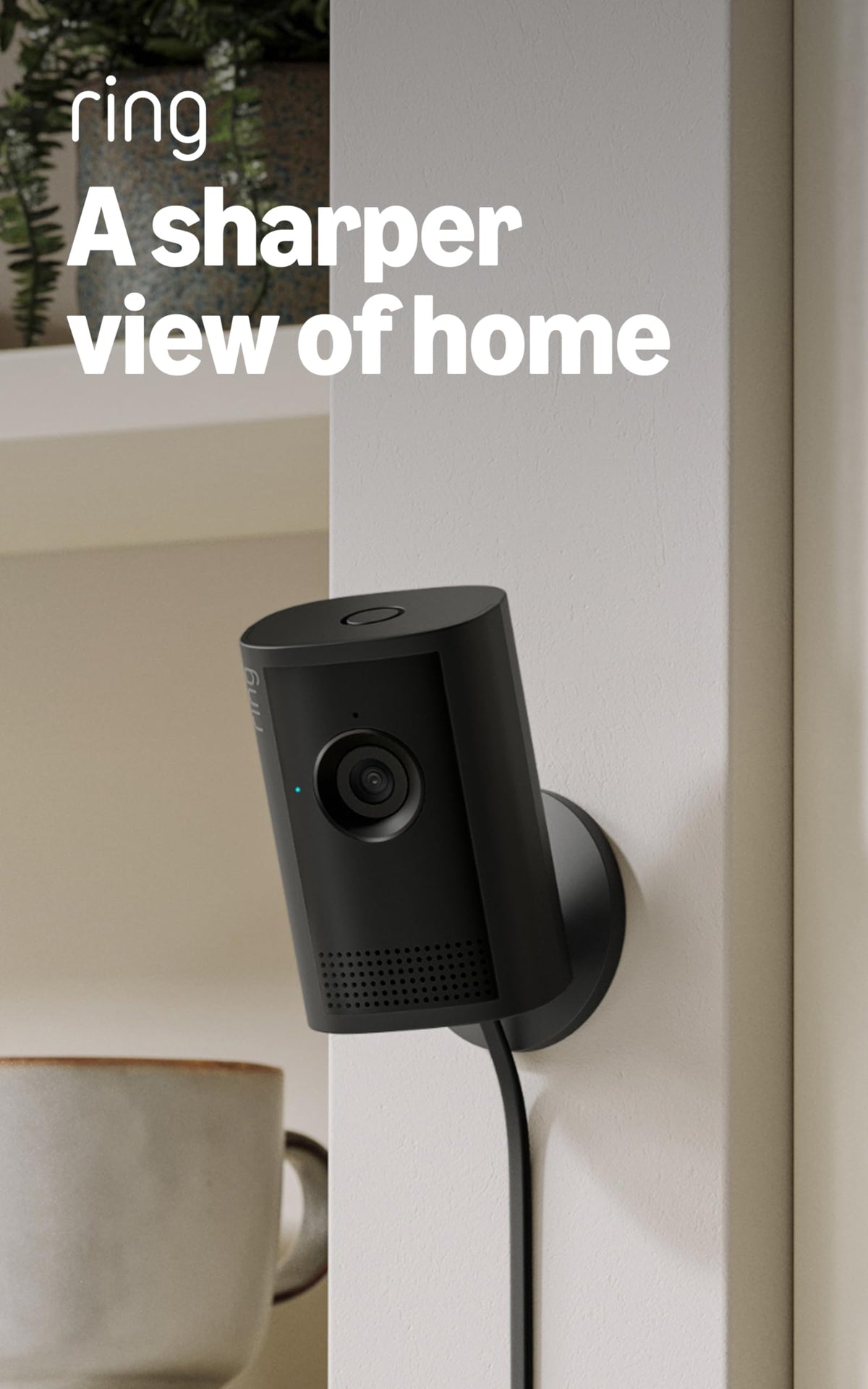 Ring Indoor Cam Plus (newest model), Home or business security, Retinal 2K for crisp, true-to-life video quality, 4x Enhanced Zoom, Low-Light Sight, 4-pack, White