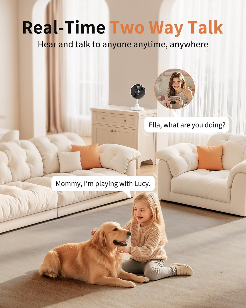 2K Security Cameras 4 Pack, Home Cameras Indoor/Outdoor for Baby/Pet