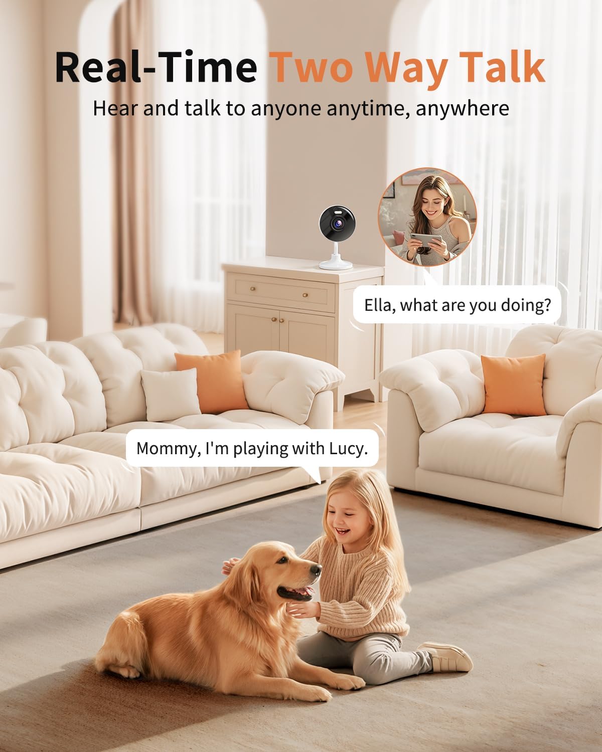 2K Security Cameras 4 Pack, Home Cameras Indoor/Outdoor for Baby/Pet