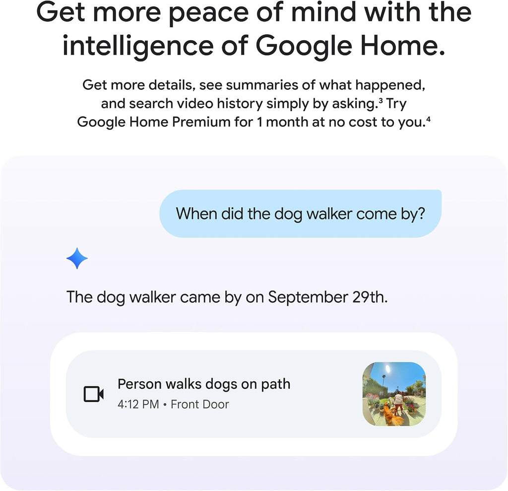 Google Nest Doorbell (Wired, 3rd Gen) - 2K Video, Live View - 2025 - Hazel