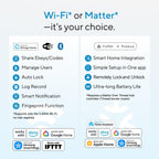 ULTRALOQ Bolt SE Wi-Fi Smart Lock, Matter Over Thread, App Remote Access