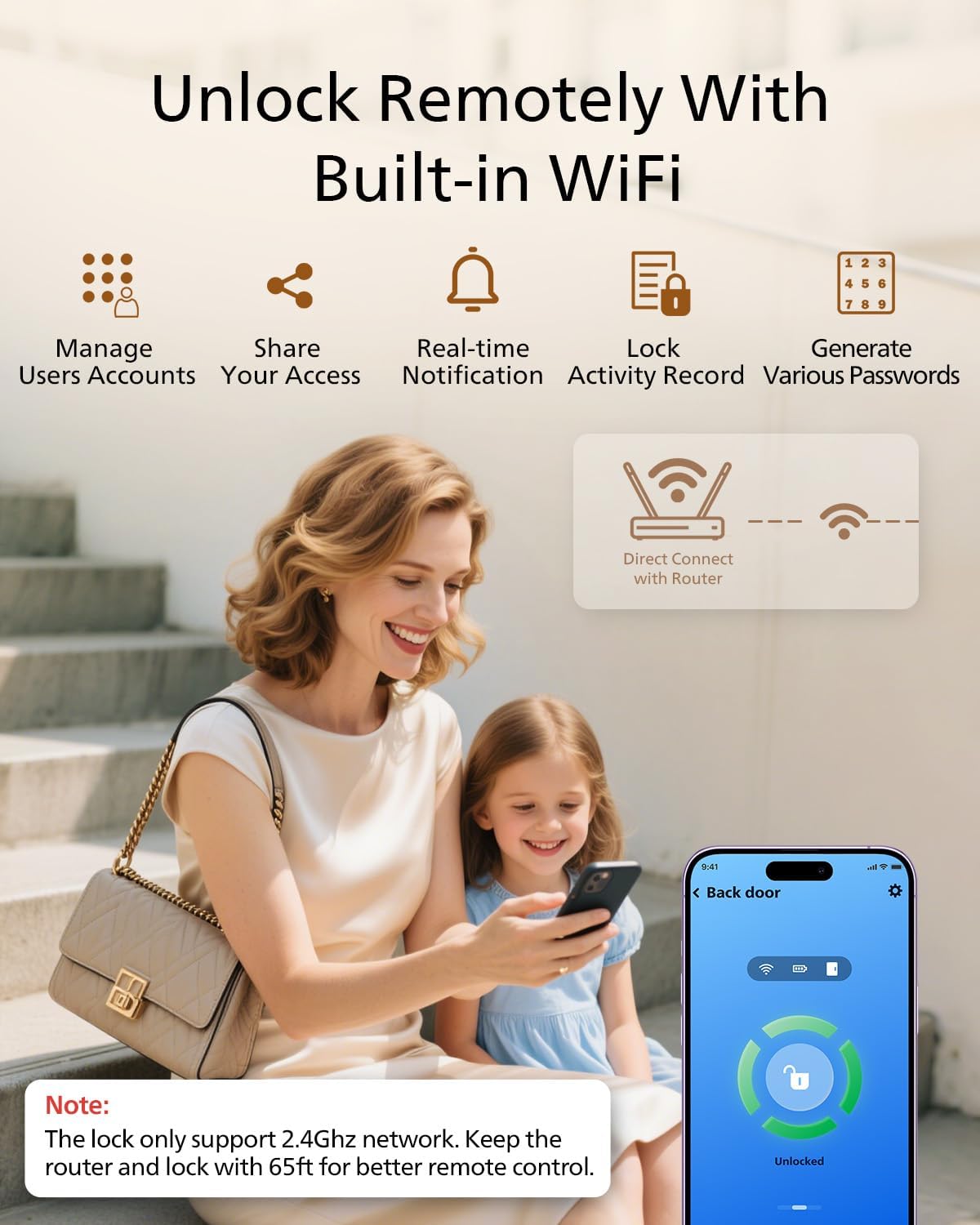 Philips Wi-Fi Smart Deadbolt Lock, Keyless Entry Door Locks for Front Door