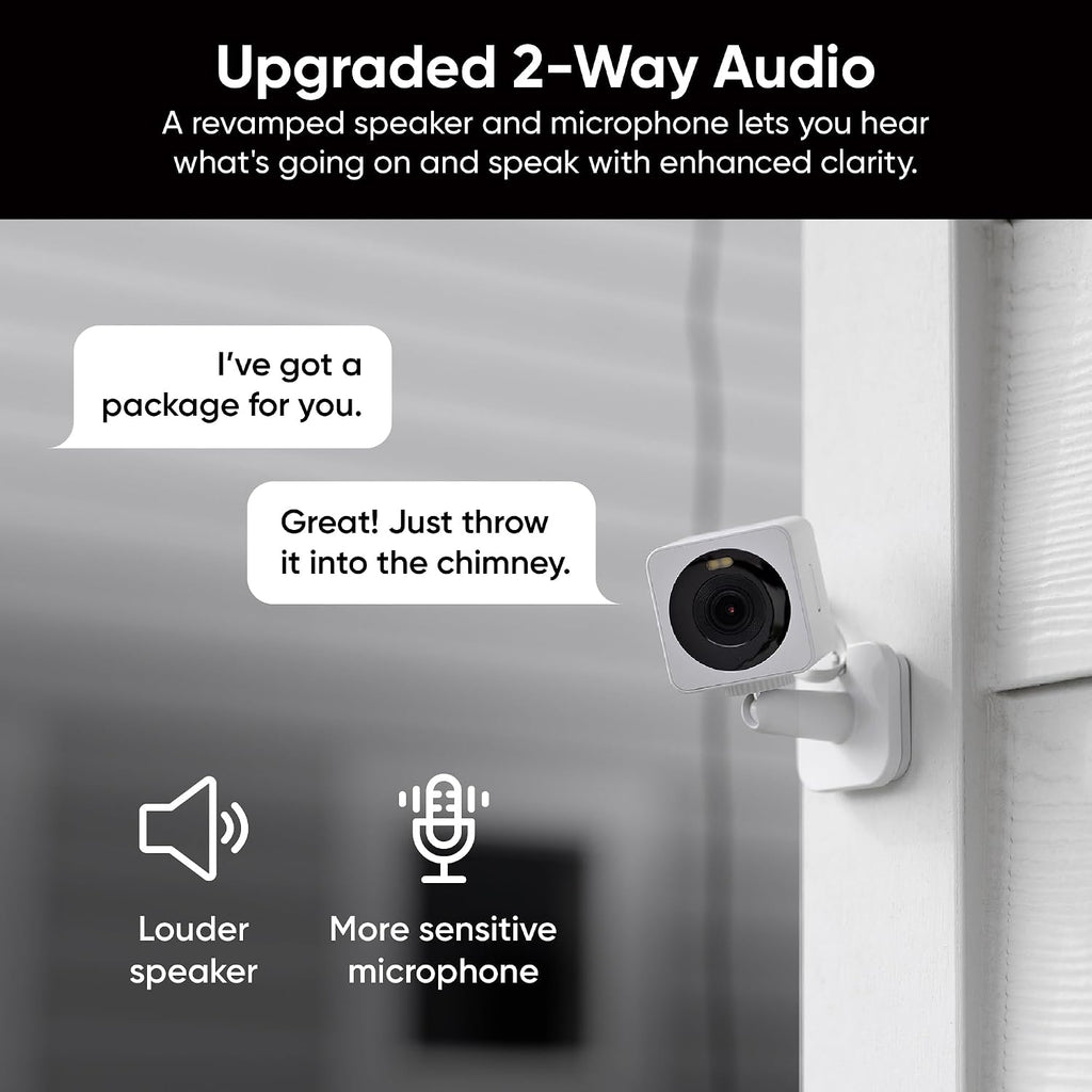 WYZE Cam OG 2-Pack Indoor/Outdoor Security Cameras with Color Night Vision