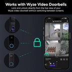 Wyze Auto-Lock Bolt v2, Fingerprint Keyless Entry Smart Lock, AI Learning Scanner with Wi-Fi Front Door Lock Deadbolt, Auto-Lock, 8 Months Battery, BHMA2, IP53, Anti-Peep Keypad, Backup Keys