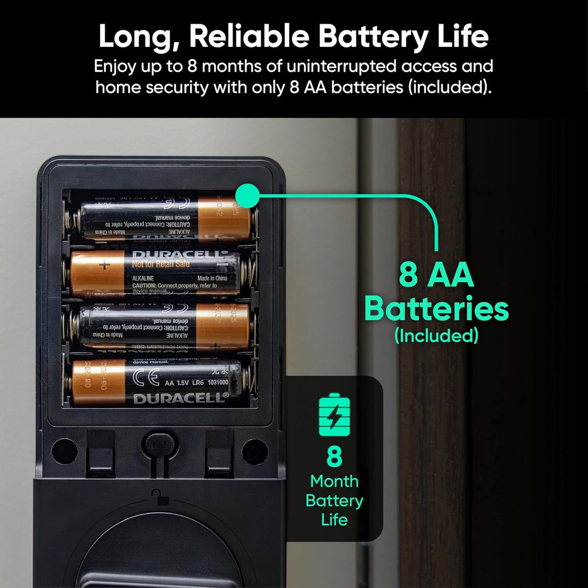 Wyze Auto-Lock Bolt v2, Fingerprint Keyless Entry Smart Lock, AI Learning Scanner with Wi-Fi Front Door Lock Deadbolt, Auto-Lock, 8 Months Battery, BHMA2, IP53, Anti-Peep Keypad, Backup Keys