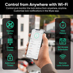 Wyze Auto-Lock Bolt v2, Fingerprint Keyless Entry Smart Lock, AI Learning Scanner with Wi-Fi Front Door Lock Deadbolt, Auto-Lock, 8 Months Battery, BHMA2, IP53, Anti-Peep Keypad, Backup Keys
