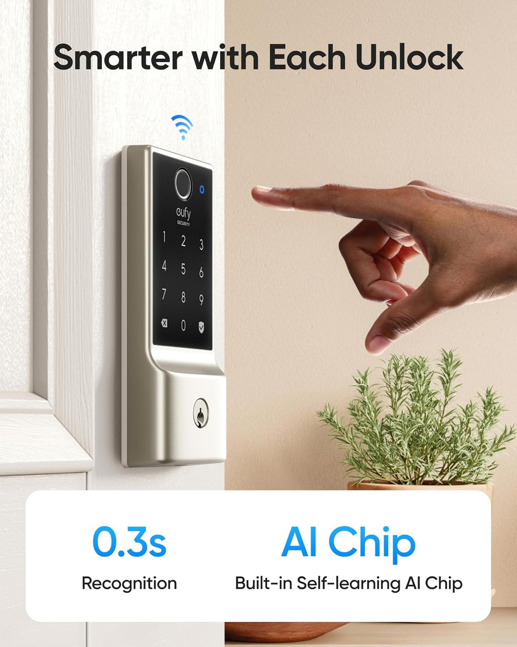 eufy Security Smart Lock C220, Fingerprint Keyless Entry Door Lock