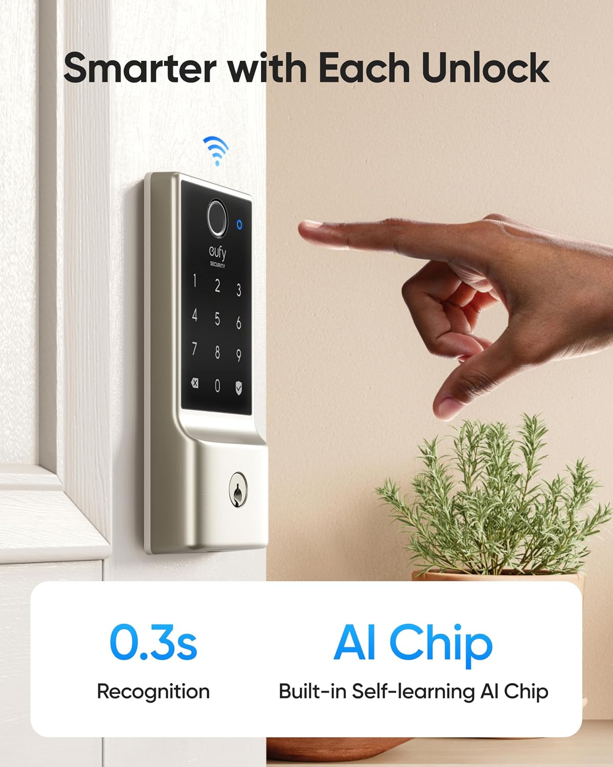 eufy Security Smart Lock C220, Fingerprint Keyless Entry Door Lock