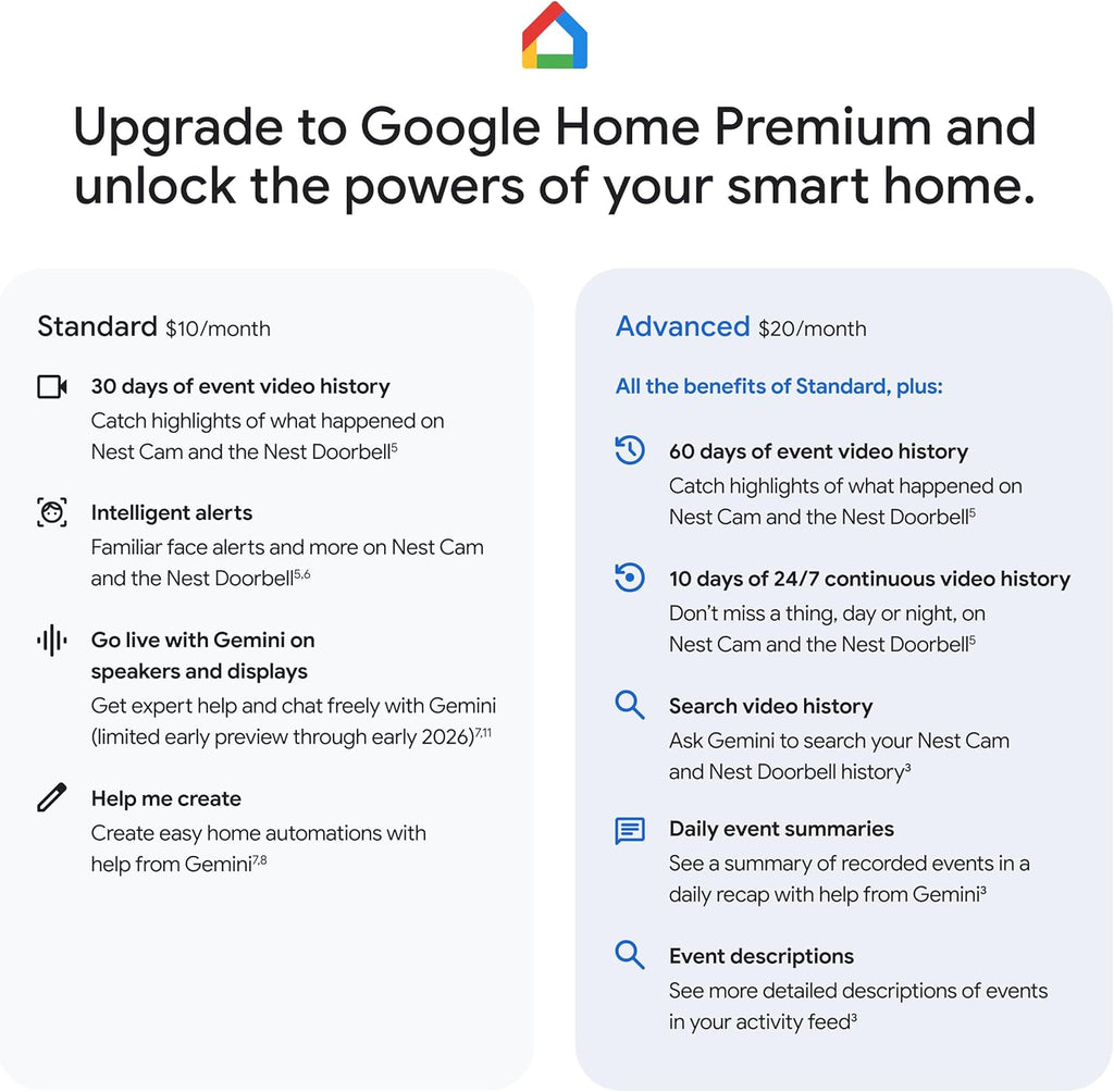 Google Nest Doorbell (Wired, 3rd Gen) - 2K Video, Live View - 2025 - Hazel