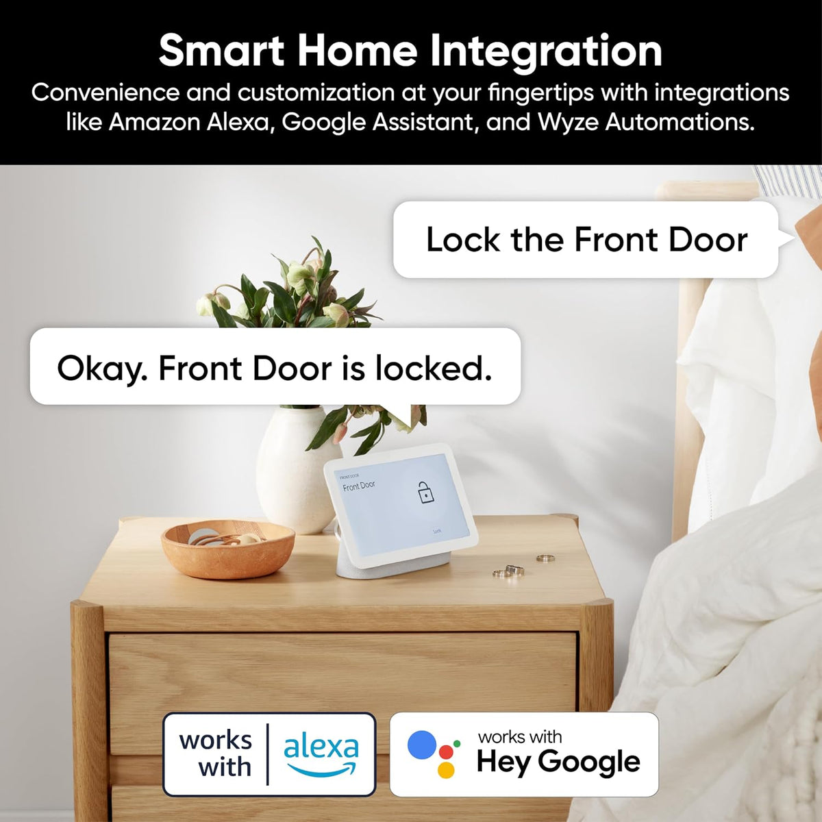 Wyze Auto-Lock Bolt v2, Fingerprint Keyless Entry Smart Lock, AI Learning Scanner with Wi-Fi Front Door Lock Deadbolt, Auto-Lock, 8 Months Battery, BHMA2, IP53, Anti-Peep Keypad, Backup Keys