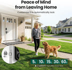 DESLOC B200 Fingerprint Smart Lock with 2 Lever Handles Set,Front Door Lock